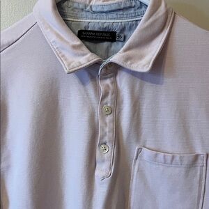 Banana Republic Soft Pink Polo Shirt Size Large